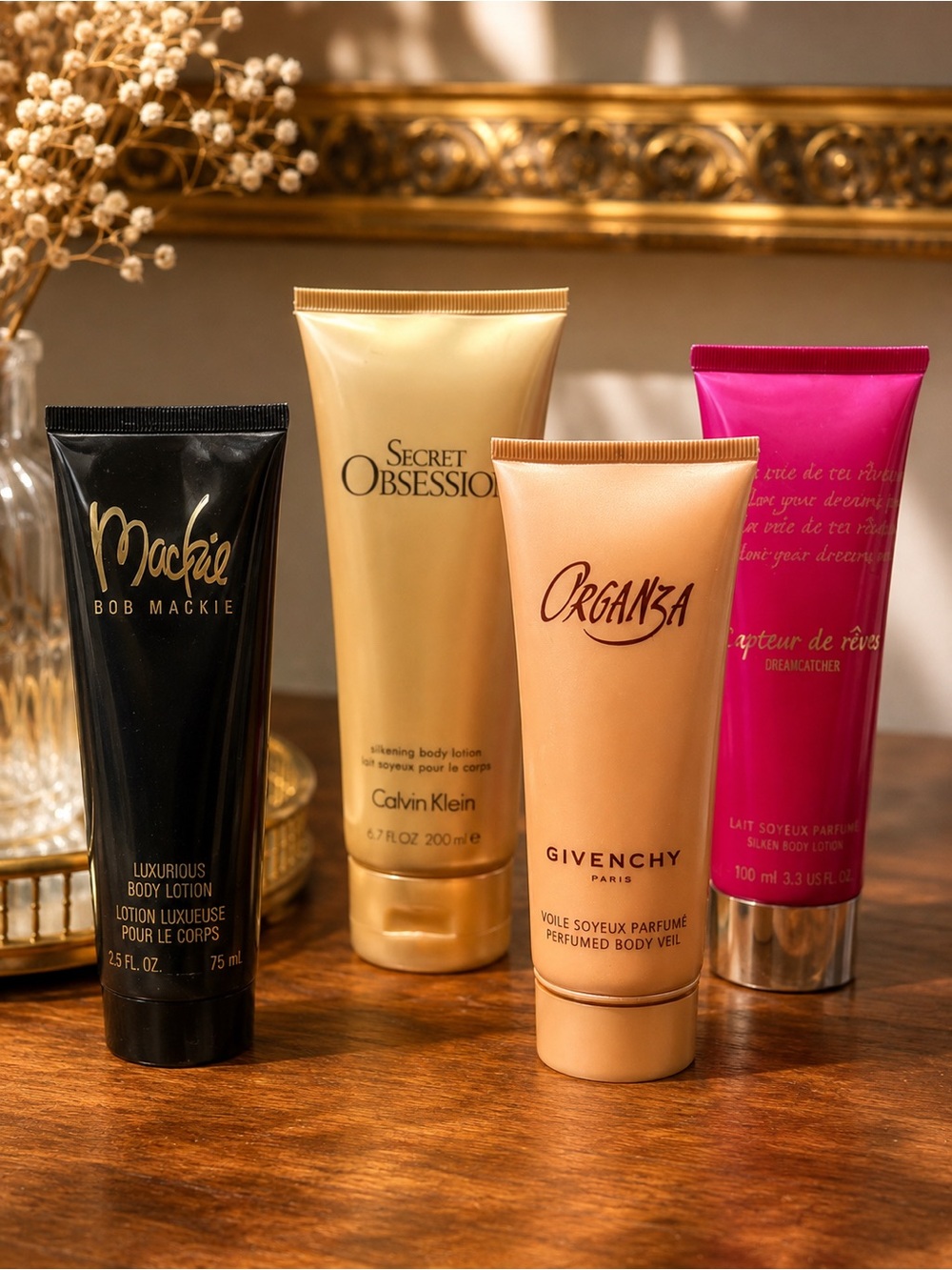 Vintage Designer Body Lotion Lot Bob Mackie Givenchy CK Lise Watier